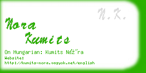 nora kumits business card